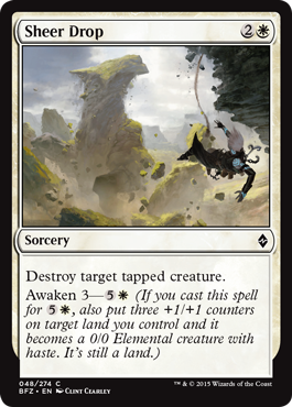 Sheer Drop (Battle for Zendikar) Light Play Foil