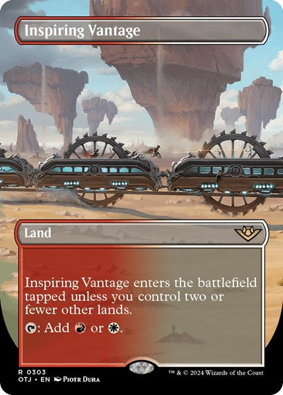 Inspiring Vantage (Borderless) (Outlaws of Thunder Junction) Light Play Foil