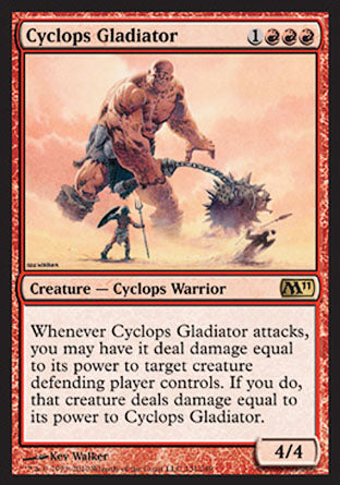 Cyclops Gladiator (Magic 2011 Core Set) Light Play Foil
