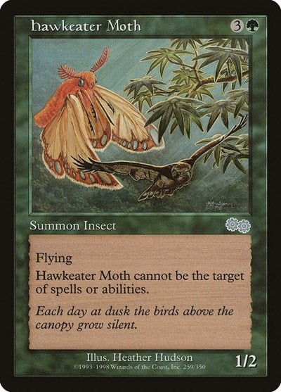 Hawkeater Moth (Urza's Saga) Light Play