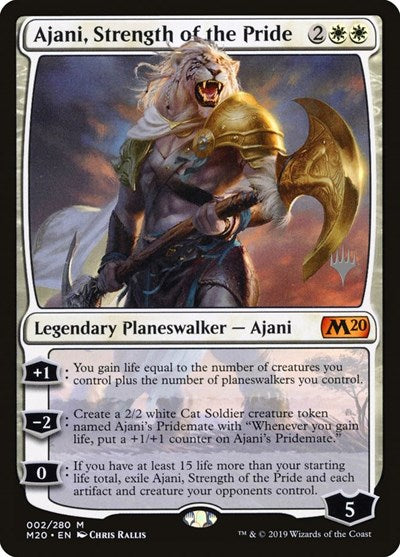 Ajani, Strength of the Pride (Promo Pack: Core Set 2020) Light Play Foil