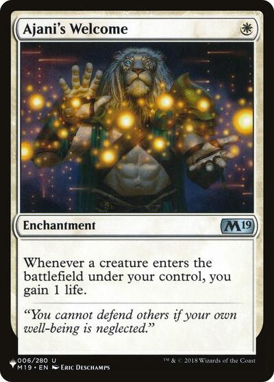 Ajani's Welcome (The List) Near Mint