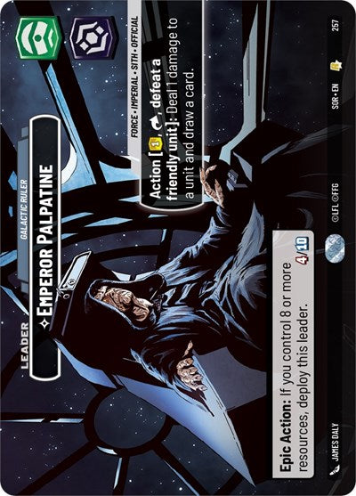 Emperor Palpatine Galactic Ruler (Showcase) (Spark of Rebellion) Near Mint Foil
