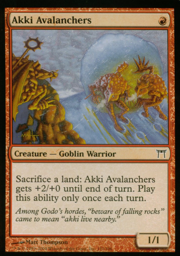 Akki Avalanchers (Champions of Kamigawa) Medium Play Foil