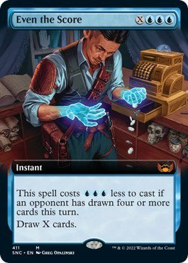 Even the Score (Extended Art) (Streets of New Capenna) Light Play Foil