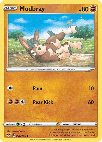 Mudbray (SWSH04: Vivid Voltage) Near Mint Reverse Holofoil