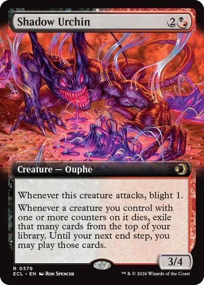 Shadow Urchin (Extended Art) (Lorwyn Eclipsed) Near Mint Foil