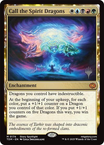 Call the Spirit Dragons (Promo Pack: Tarkir: Dragonstorm) Light Play