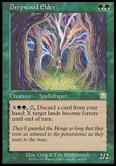 Deepwood Elder (Mercadian Masques) Medium Play Foil