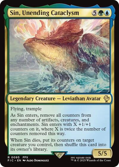 Sin, Unending Cataclysm (Commander: FINAL FANTASY) Light Play