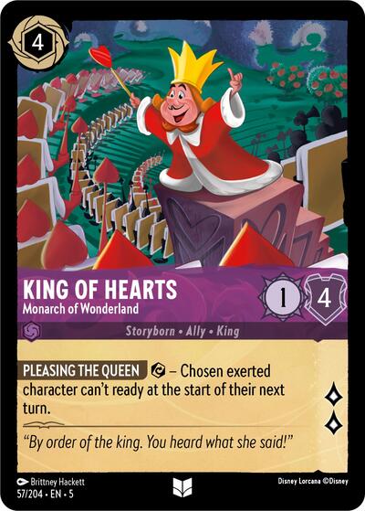 King of Hearts - Monarch of Wonderland (Shimmering Skies) Near Mint Cold Foil