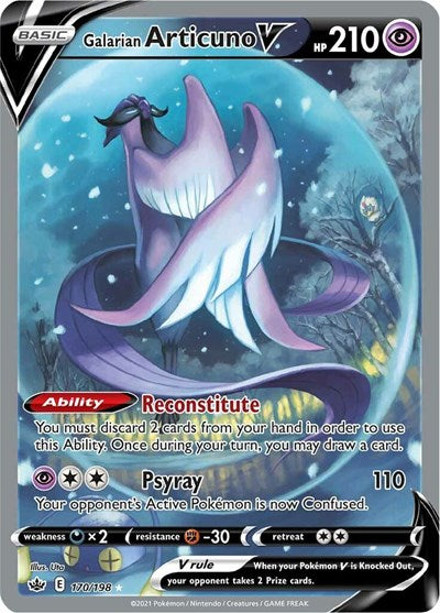 Galarian Articuno V (Alternate Full Art) (SWSH06: Chilling Reign) Near Mint Holofoil