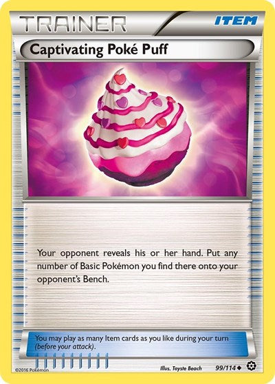 Captivating Poke Puff (XY - Steam Siege) Light Play Reverse Holofoil