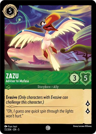 Zazu - Advisor to Mufasa (Shimmering Skies) Near Mint