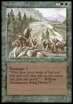 Wolverine Pack (Legends) Light Play