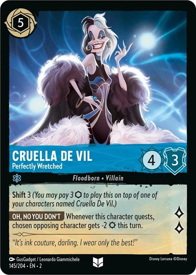 Cruella De Vil - Perfectly Wretched (Rise of the Floodborn) Near Mint Cold Foil