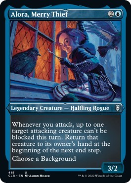 Alora, Merry Thief (Etched Foil) (Commander Legends: Battle for Baldur's Gate) Light Play Foil