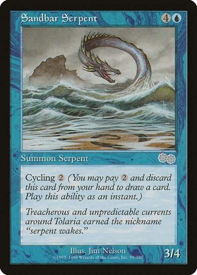 Sandbar Serpent (Urza's Saga) Light Play