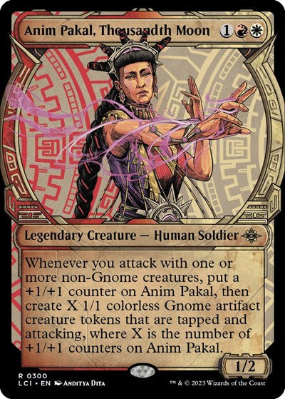 Anim Pakal, Thousandth Moon (Showcase) (The Lost Caverns of Ixalan) Light Play Foil