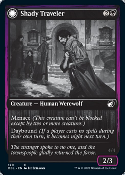 Shady Traveler / Stalking Predator (Innistrad: Double Feature) Light Play Foil