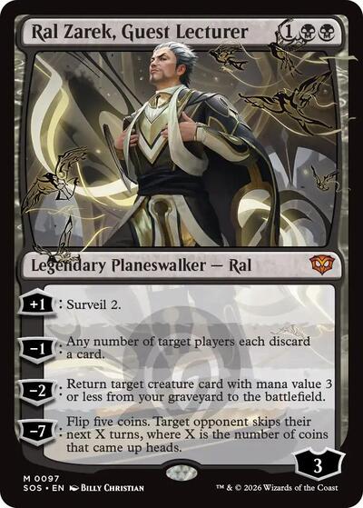 Ral Zarek, Guest Lecturer (Secrets of Strixhaven) Light Play Foil
