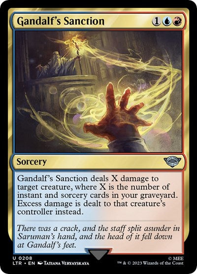 Gandalf's Sanction (Universes Beyond: The Lord of the Rings: Tales of Middle-earth) Medium Play Foil