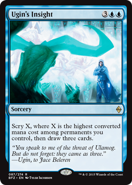 Ugin's Insight (Battle for Zendikar) Light Play Foil