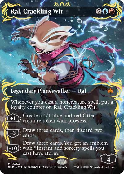 Ral, Crackling Wit (Borderless) (Raised Foil) (Bloomburrow) Near Mint Foil