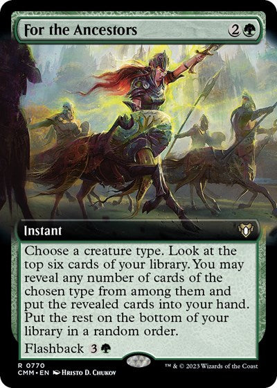 For the Ancestors (Extended Art) (Commander Masters) Light Play Foil