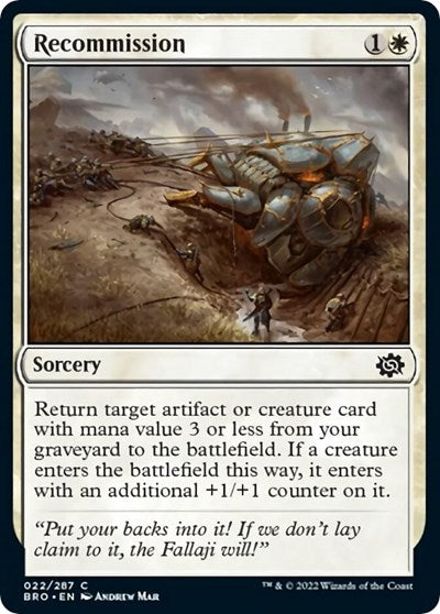 Recommission (The Brothers' War) Light Play