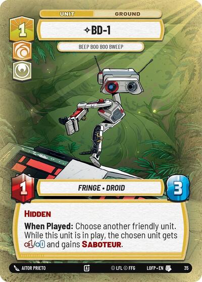 BD-1 Beep Boo Boo Bweep (Foil) (Store Showdown Promos) Near Mint Foil