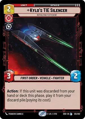 Kylo’s TIE Silencer Ruthlessly Efficient (Shadows of the Galaxy) Near Mint Foil