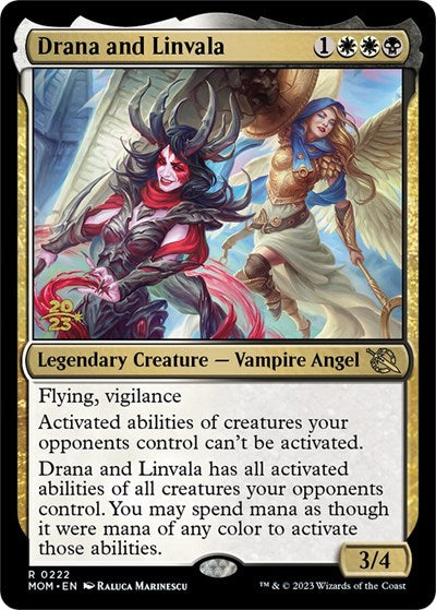 Drana and Linvala (Promos: Prerelease Cards) Light Play Foil