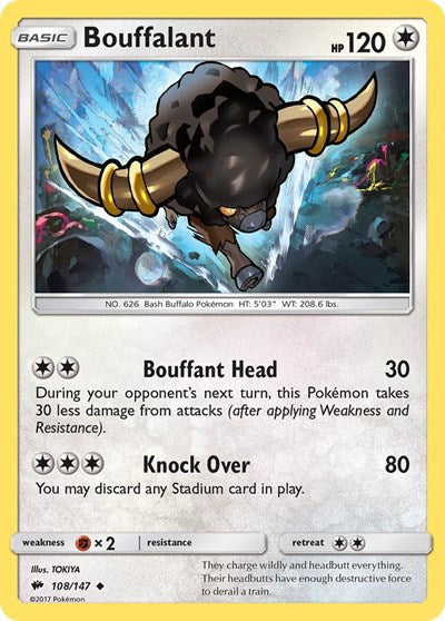 Bouffalant (SM - Burning Shadows) Near Mint Reverse Holofoil