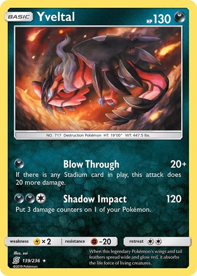 Yveltal (SM - Unified Minds) Light Play Holofoil