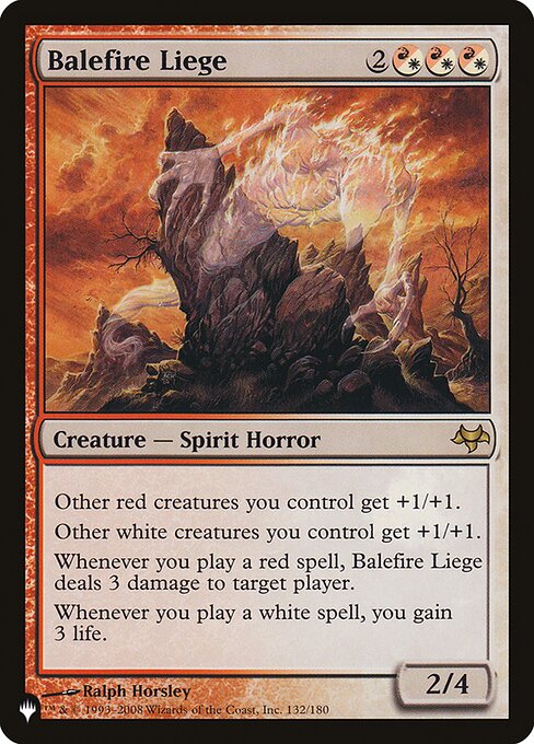 Balefire Liege (The List) Light Play Foil