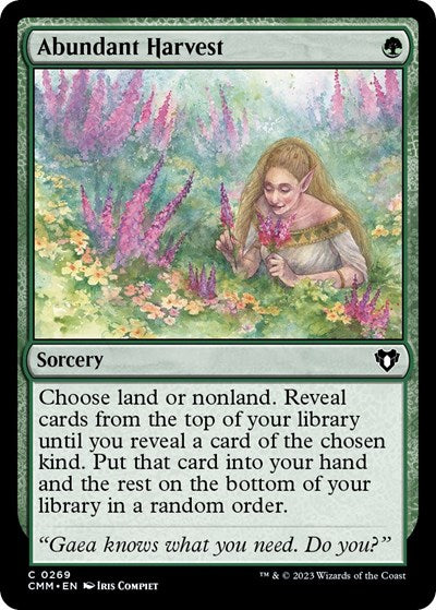 Abundant Harvest (Commander Masters) Light Play Foil