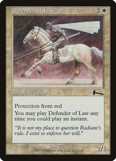Defender of Law (Urza's Legacy) Near Mint Foil