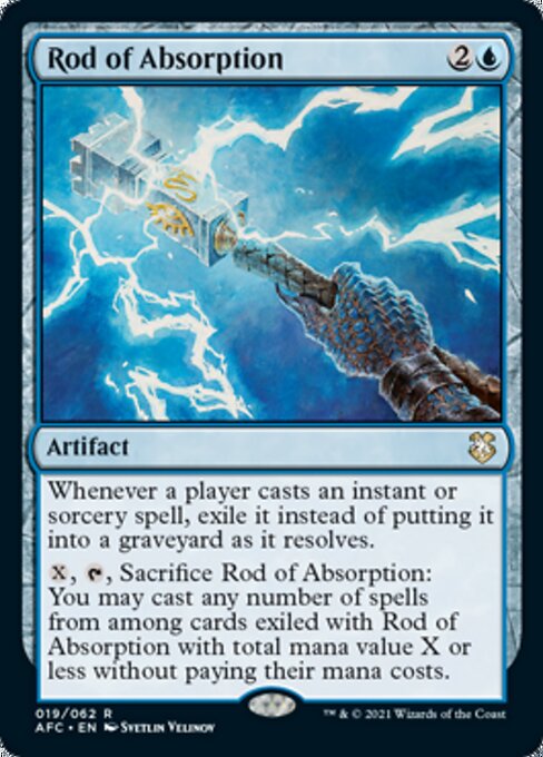 Rod of Absorption (Commander 2021 Forgotten Realms) Light Play