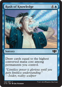 Rush of Knowledge (Commander 2014 Edition) Medium Play