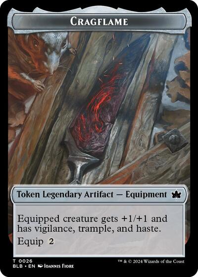 Cragflame Token (Bloomburrow) Light Play