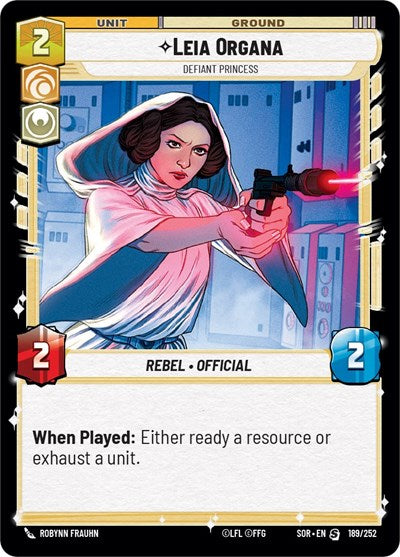 Leia Organa Defiant Princess (Spark of Rebellion) Near Mint