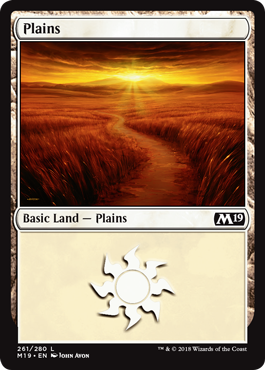 Plains (261) (Magic 2019 Core Set) Light Play