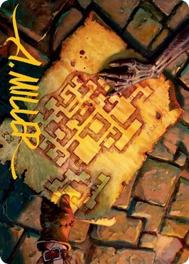 Dungeon Map Art Card  Gold Stamped Signature|0|0|0.00
