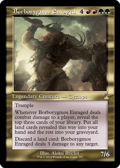 Borborygmos Enraged (Retro Frame) (Ravnica Remastered) Light Play