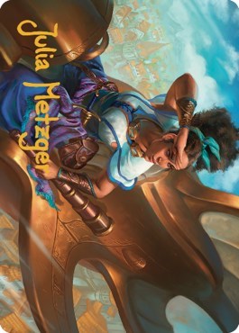 Talas Lookout Art Card (Gold-Stamped Signature) (Art Series: Dominaria United) Near Mint