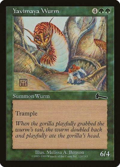 Yavimaya Wurm (Urza's Legacy) Near Mint