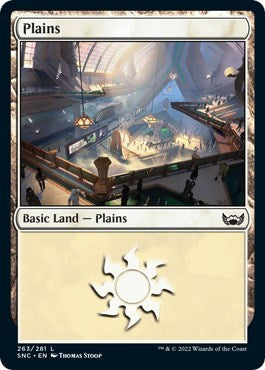 Plains (263) (Streets of New Capenna) Near Mint Foil