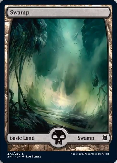 Swamp (272) (Zendikar Rising) Near Mint Foil