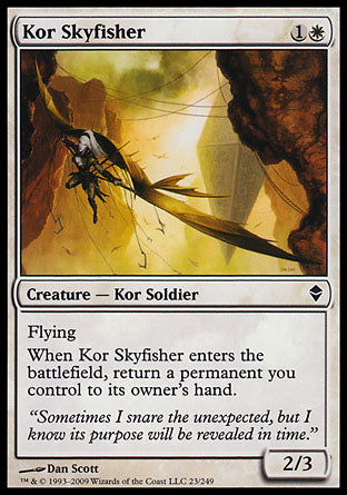 Kor Skyfisher (Zendikar) Heavy Play Foil